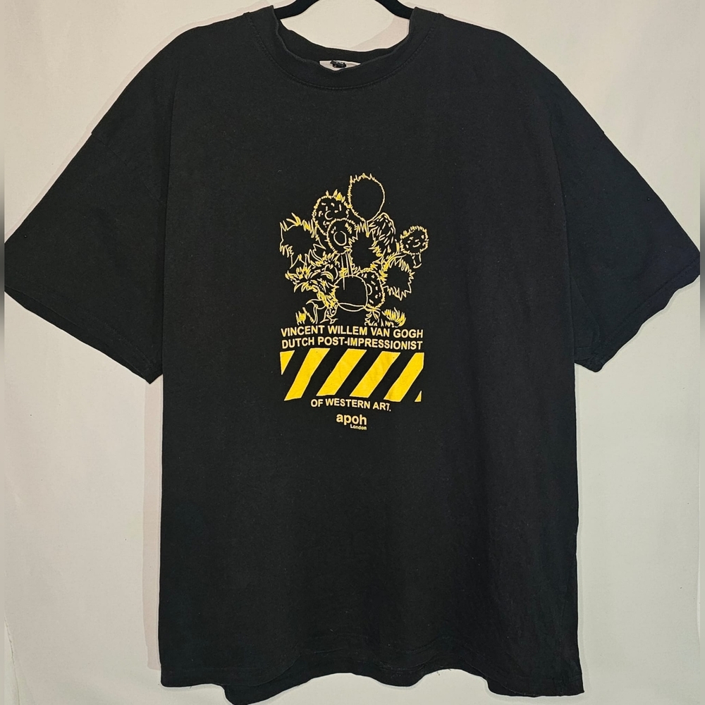 Vincent Van Vase With Fifteen‎ Sunflowers Oversized Short Sleeve Tee Size LARGE